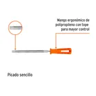 Lima triángulo pesado 7', 34 dpp, con mango, TRUPER 2
