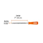 Lima triángulo pesado 7', 34 dpp, con mango, TRUPER 3