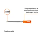 Lima triángulo pesado 8', 34 dpp, con mango, TRUPER 2