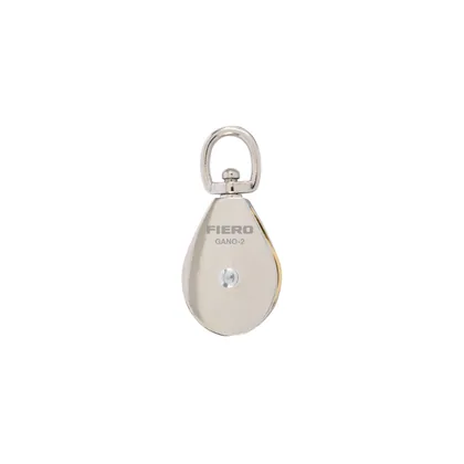 Garrucha para noria giratoria 2' sencilla niquelada, FIERO