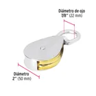 Garrucha para noria giratoria 2' sencilla niquelada, FIERO 3