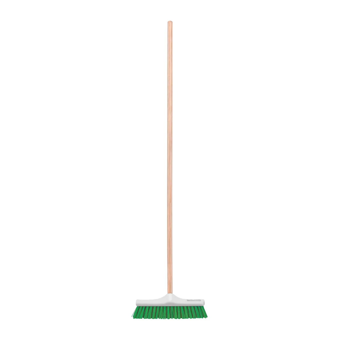 Cepillo para barrer cerda rígida de 30 cm, bastón de madera