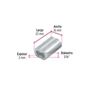 Bolsa con 50 casquillos dobles de aluminio, 3/16', FIERO 3