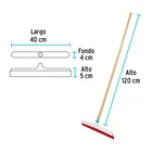 Jalador base plástico de 40 cm, con bastón de madera 3