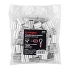 Bolsa con 50 casquillos dobles de aluminio, 1/4', FIERO 4