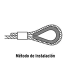 Bolsa con 5 guardacabos para cable de acero de 1/2', FIERO 4
