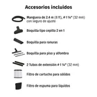 Aspiradora de sólidos y líquidos, 5 gal, acero inox, TRUPER 2