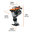 Bailarina compactadora 5.5 HP, motor Honda GX160, TRUPER 2