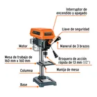 Taladro de banco 8', 1/3 HP (250 W), broquero 1/2', TRUPER 2
