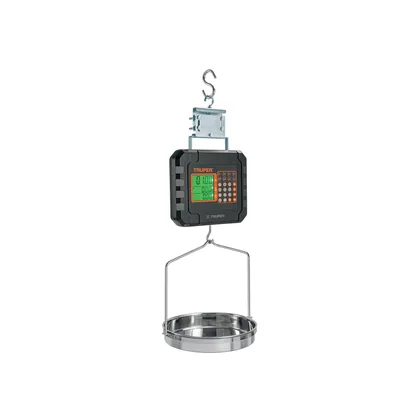 Báscula electrónica colgante, recargable, c/charola, 40 kg