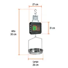 Báscula electrónica colgante, recargable, c/charola, 40 kg 3