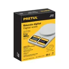 Báscula digital para cocina, plato de poliprop, 5 kg, PRETUL 4