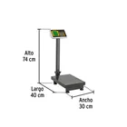 Báscula electrónica de plataforma, plegable, 100 kg. PRETUL 3