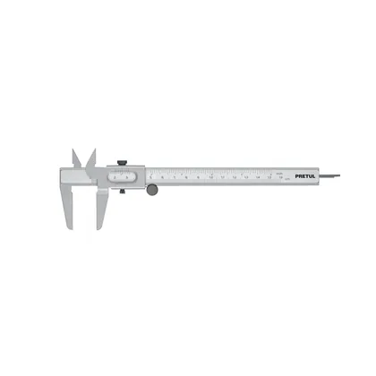 Calibrador vernier escolar 6', acero, std y mm, PRETUL