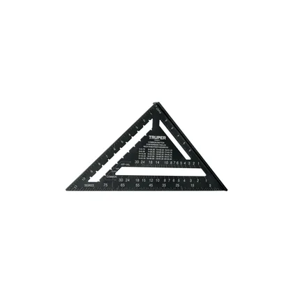 Escuadra 12', aluminio color negro, para muro de yeso,TRUPER