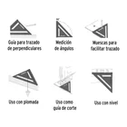 Escuadra 12' de aluminio para muros de yeso, TRUPER 4