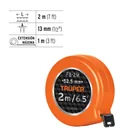Flexómetro de bolsillo 2 m cinta 13 mm, TRUPER 3