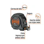 Flexómetro contra impactos 8 m, Cinta Negra 25 mm, TRUPER 2