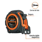 Flexómetro industrial contra impactos 5 m cinta 19 mm 2