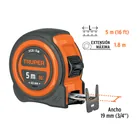 Flexómetro compacto contra impactos 5 m cinta 19 mm, TRUPER 3