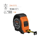 Flexómetro Gripper contra impactos 3 m cinta 13 mm, TRUPER 4