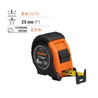 Flexómetro Gripper contra impactos 8 m cinta 25 mm, TRUPER 5