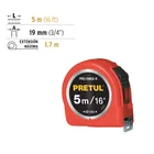 Flexómetro rojo 5 m cinta 19 mm, en tarjeta, PRETUL 3