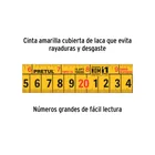 Flexómetro rojo 5 m cinta 19 mm, en tarjeta, PRETUL 4