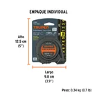 Flexómetro contra impactos 5.5 m, Cinta Negra 25 mm, TRUPER 6