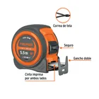 Flexómetro compacto contra impactos 5.5 m cinta 25 mm,TRUPER 2