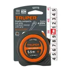 Flexómetro compacto contra impactos 5.5 m cinta 25 mm,TRUPER 5