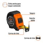 Flexómetro Gripper contra impactos 5.5 m cinta 25 mm, TRUPER 3