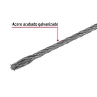Metro de cable rígido 1/8' de acero 7x7 hilos, 75 m, FIERO 2