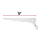 Ménsula plana blanca para cremallera sencilla, 30cm, FIERO 4
