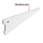 Ménsula plana blanca para cremallera doble, 27cm, FIERO 3