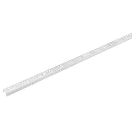 Cremallera doble blanca para ménsulas planas, 1.5m, FIERO