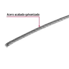 Metro de cable rígido 1/16' de acero 7x7 hilos, 75 m, FIERO 2