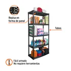 Estante plástico 5 repisas capacidad 70kg, 91x43x185, TRUPER 2
