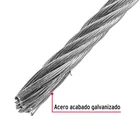 Metro de cable flexible 3/16' de acero 7x19 hilos, 75 m 3