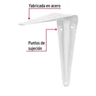 Ménsula de acero blanca 5 x 6', FIERO 3