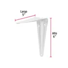 Ménsula de acero blanca 5 x 6', FIERO 4