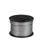 Metro de cable flexible 1/4' de acero 7x19 hilos, 75 m 1