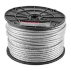 Metro de cable rígido 3/16' acero 7x7 recubierto PVC, 75 m 1