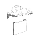Ménsula plegable de acero blanca 8' x 16', FIERO 4