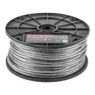 Metro de cable rígido 1/8' acero 7x7 recubierto PVC, 75 m 1