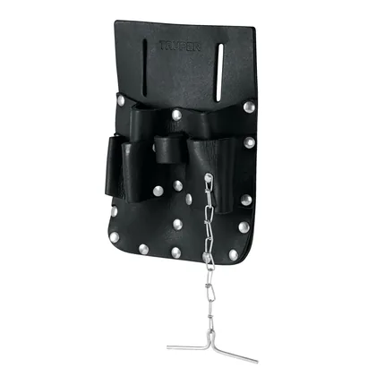 Porta herramientas de cuero con 7 compartimentos, TRUPER
