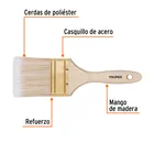 Brocha cerdas sintéticas 3' corte recto, mango de madera 2