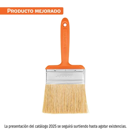 Brocha para encalar e impermeabilizar de 4', mango plástico