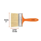Brocha para encalar e impermeabilizar de 5', mango plástico 3