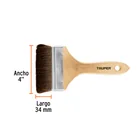 Brocha pelo de camello de 4' con mango de madera, TRUPER 3